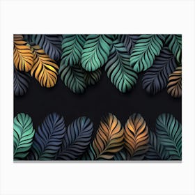 Tropical Seamless Border Canvas Print