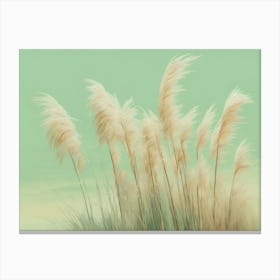 Abstract Pampas Grass Blowing 2 Canvas Print