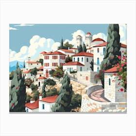 Athens illustration 2 Canvas Print