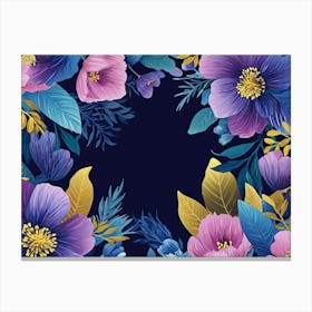 Floral Frame Canvas Print