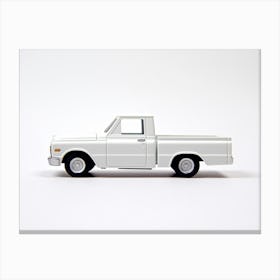 Toy Car 67 Chevy C10 White Canvas Print