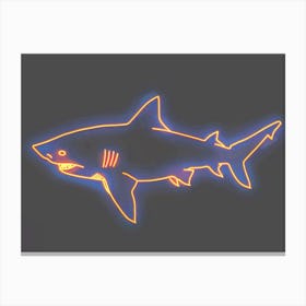 Neon Orange Carpet Shark 1 Canvas Print