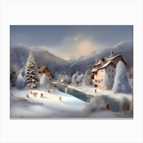 Winter Village 7 Canvas Print