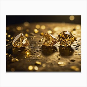 Gold Diamonds 1 Canvas Print