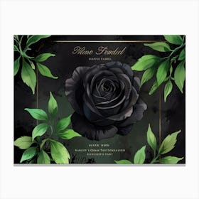 Black Rose Canvas Print