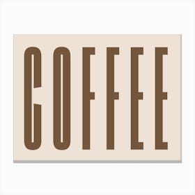 Beige Coffee Canvas Print