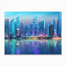 Futuristic Cityscape 17 Canvas Print