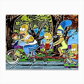 The Family Of Simpsons Canvas Print