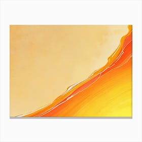 Abstract Orange And Yellow Painting Canvas Print