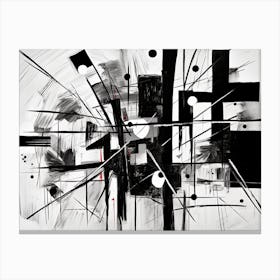 Memory Abstract Black And White 8 Canvas Print