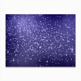 Dark Blue Shining Star Background Canvas Print