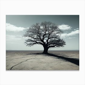 Lone Tree In The Desert Canvas Print