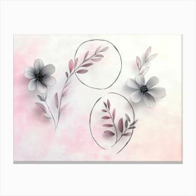 Flowers In A Watercolor Style 8 Canvas Print