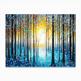 Winter Blue Palette - Winter Forest Canvas Print