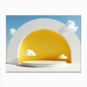 Cumulus Cloud Bathing In Sunlight Acting As A Metaphor For A Dream Resembling An Arch And Shaped Li 2 1 Canvas Print