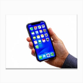 Iphone Invest Communication Mobile Phone Screen Phone Hold App Isolated Payment Investment (18) Canvas Print