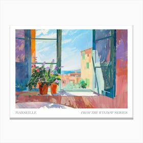 Marseille From The Window Series Poster Painting 2 Canvas Print