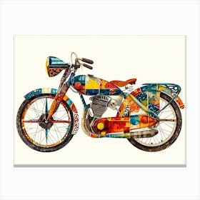 Vintage Colorful Scooter 3 Canvas Print