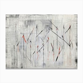 Abstract Design Guided By Hand Drawn Arrows And Markings Sketched With Intuitive Lines On Textured (4) Canvas Print