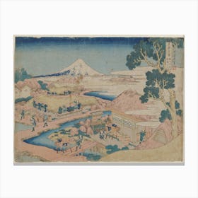 Fuji From The Tea Plantation Of Katakura In Suruga Province (1830–1833),Katsushika Hokusai Canvas Print