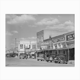 Main Street, West, Texas By Russell Lee Canvas Print