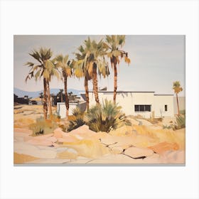 Desert Landscape With Palms - expressionism 2 Canvas Print