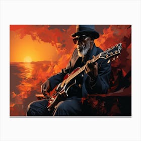 Man With A Guitar 2 Canvas Print