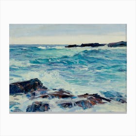 Ocean Swell Vintage 19th Century Painting Canvas Print