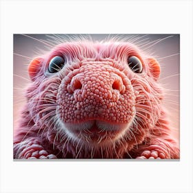 Pink creature portrait Canvas Print