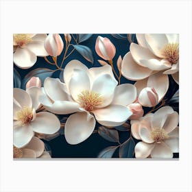 Magnolia Flowers Canvas Print