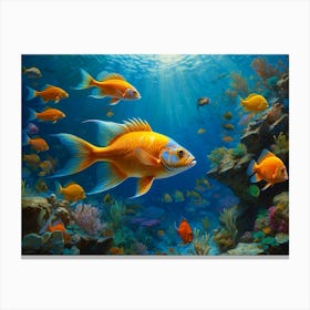 Big fish In The Ocean Canvas Print