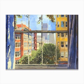 San Francisco From The Window View Painting 2 Canvas Print