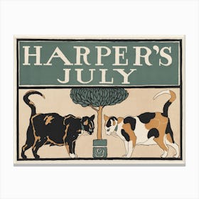 Harper's July By Edward Penfield (2) Canvas Print