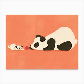 Pug and the Panda Canvas Print