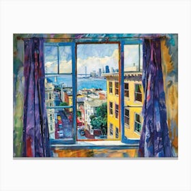 San Francisco From The Window View Painting 1 Canvas Print