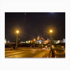 Prague At Night Canvas Print