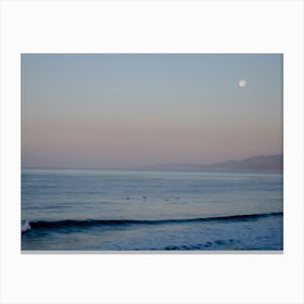 Moon Sunrise Beach Canvas Print