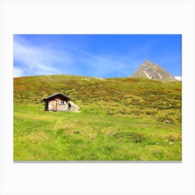 Hut in the Swiss Alps Canvas Print