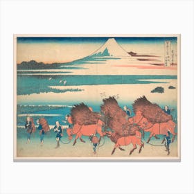 The New Fields At Ōno In Suruga Province, Katsushika Hokusai Canvas Print