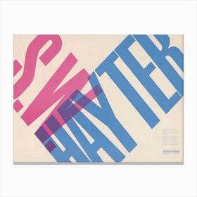 Sw Hayter Exhibition Poster Canvas Print