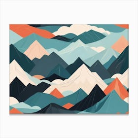 Mountains And Clouds 1 Canvas Print