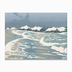 Stormy Day At The Beach Canvas Print