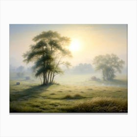 Morning Mist At Avonlea 1 Canvas Print