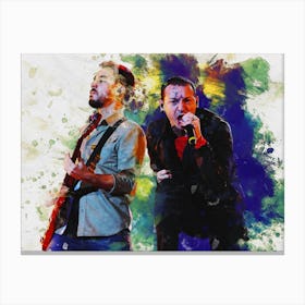 Smudge Mike Shinoda And Chester Bennington Linkin Park Canvas Print