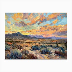 Western Sunset Landscapes Sonoran Desert 1 Canvas Print