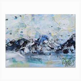 Abstract Mountain Painting Canvas Print
