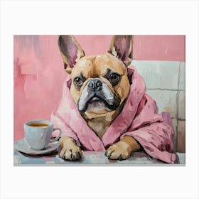 Leisure Frenchie Morning 7 Canvas Print