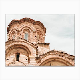 Architecture Of A Stone Chapel Canvas Print