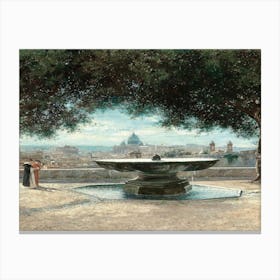 Fountain In Rome Canvas Print