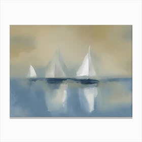 Sailboats On The Water 2 Canvas Print